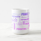 Morning Mantra Ich bin inspirierende High-Vibe-Wor Kaffeetasse (Mittel)