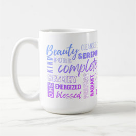 Morning Mantra Ich bin inspirierende High-Vibe-Wor Kaffeetasse