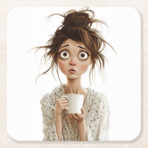 Morning Mayhem Rechteckiger Pappuntersetzer