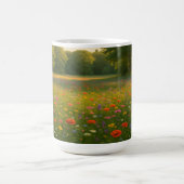 Morning Meadow: Symphonie von Wildblumen Kaffeetasse (Mittel)