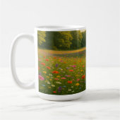 Morning Meadow: Symphonie von Wildblumen Kaffeetasse (Links)