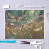 Morning Meadows, Dazzling Dragonflies Seidenpapier (Handwerk)