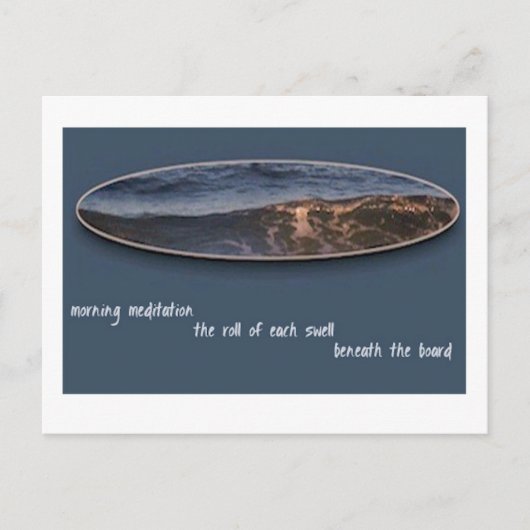 Morning Mediation Haiku Postcard Postkarte (Vorderseite)