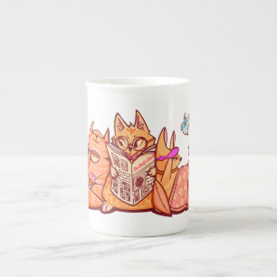 Morning Meow - Niedliche Cat-Tasse Porzellantasse