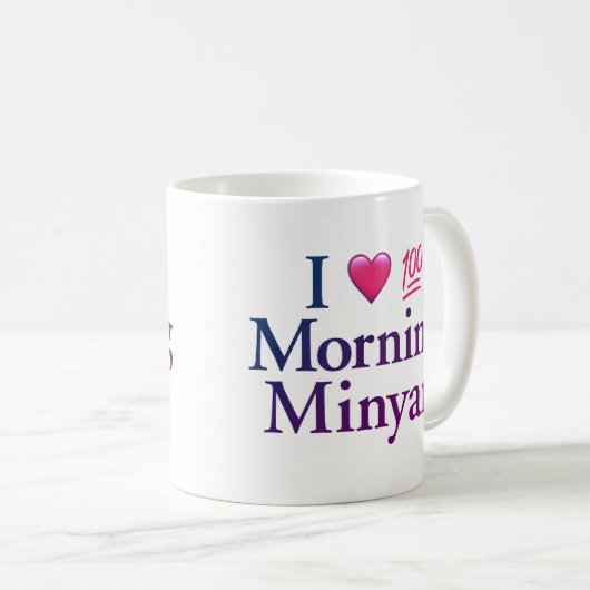 Morning Minyan Tasse (VorderseiteRechts)