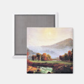 Morning Mist Aufstieg in New Hampshire Magnet (Vorderseite/Rückseite)