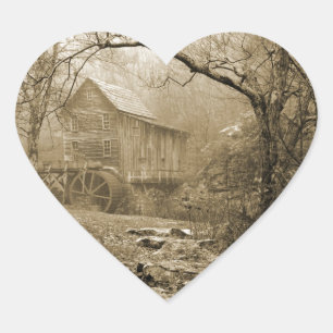 Morning Mist Herz-Aufkleber