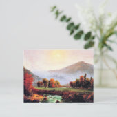 Morning Mist Rising in Plymouth, NH Postkarte (Stehend Vorderseite)