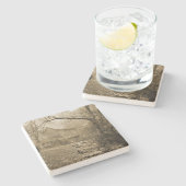 Morning Mist Steinuntersetzer (Seitenansicht)