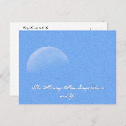 Morning Moon Postkarte (Vorne/Hinten)
