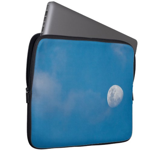 Morning Moon | Sambia, Afrika Laptopschutzhülle (Vorne Rechts)