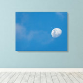 Morning Moon | Sambia, Afrika Leinwanddruck (Insitu (Holzboden))