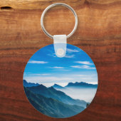 Morning Mountains Mist Landscape Schlüsselanhänger (Vorderseite)