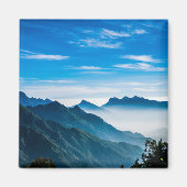 Morning Mountains Nebellandschaft Magnet (Vorne)