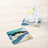 Morning Musher Rechteckiger Pappuntersetzer (Vor Ort)