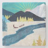 Morning Musher Steinuntersetzer (Vorderseite)