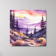 Morning nebel Smokey Mountains Wasserfarbe