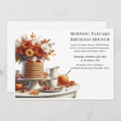 Morning Pancake Birthday Brunch | Cosy Weekend Einladung (Vorne/Hinten)