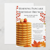 Morning Pancake Birthday Brunch | Cosy Weekend Einladung (Vorne/Hinten)
