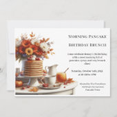 Morning Pancake Birthday Brunch | Cosy Weekend Einladung (Vorderseite)