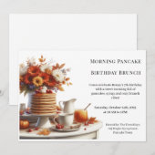Morning Pancake Birthday Brunch | Cosy Weekend Einladung (Vorne/Hinten)