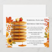 Morning Pancake Birthday Brunch | Cosy Weekend Einladung (Vorne/Hinten)