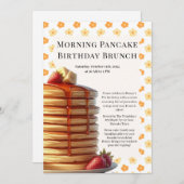 Morning Pancake Birthday Brunch | Cosy Weekend Einladung (Vorne/Hinten)