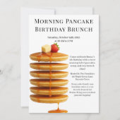 Morning Pancake Birthday Brunch | Cosy Weekend Einladung (Vorderseite)