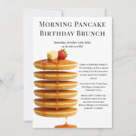 Morning Pancake Birthday Brunch | Cosy Weekend Einladung