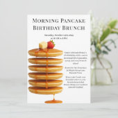Morning Pancake Birthday Brunch | Cosy Weekend Einladung (Stehend Vorderseite)