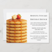 Morning Pancake Birthday Brunch | Cosy Weekend Einladung (Vorderseite)