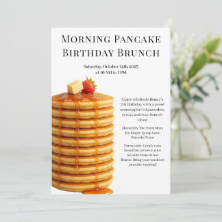 Morning Pancake Birthday Brunch | Cosy Weekend Einladung