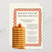 Morning Pancake Birthday Brunch | Cosy Weekend Einladung (Vorne/Hinten)