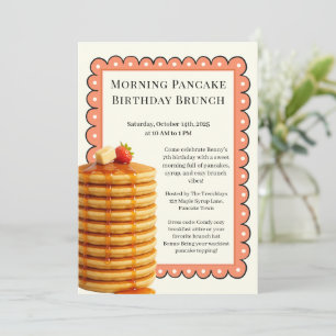 Morning Pancake Birthday Brunch   Cosy Weekend Einladung