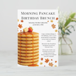Morning Pancake Birthday Brunch | Cosy Weekend Einladung