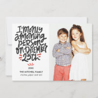 Morning Person 25. Dezember Funny Holiday Foto