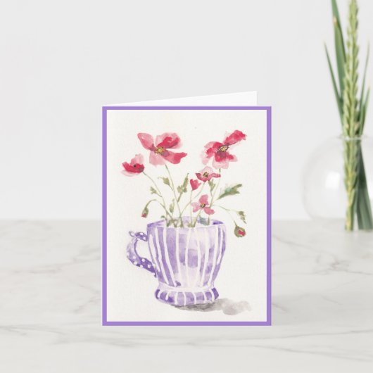 Morning Poppies Greeting Card Karte (Vorderseite)
