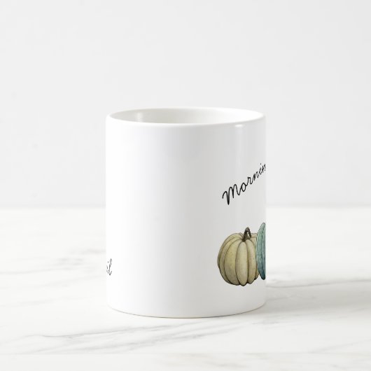 Morning Pumpkin Personalisiert Fall Kaffeetasse (Mittel)