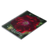 Morning Red Rose Bible Verse Prayer Journal Notizblock (Linke Seite)