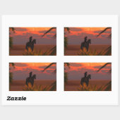 Morning Ride Rechteckiger Aufkleber (Blatt)