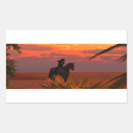 Morning Ride Rechteckiger Aufkleber