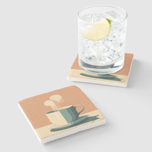 Morning Ritual Steinuntersetzer (Seitenansicht)