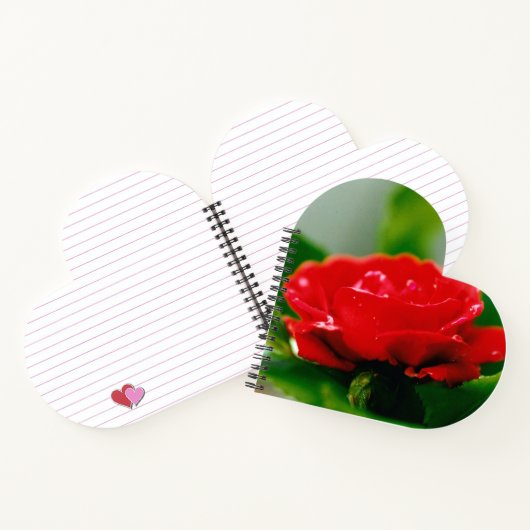 Morning Rote Rose Herz geformt SpiralNotebook Notizblock (Innenseite)