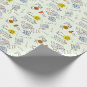 Morning Routine Symbole für den Tagesbeginn Geschenkpapier (Ecke)