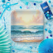 Morning Seascape Pappteller (Party)