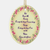 Morning Serenity Prayer   Keramik Ornament (Rechts)
