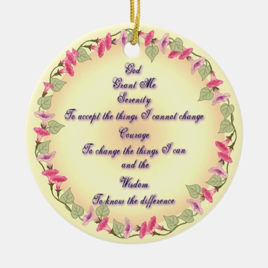 Morning Serenity Prayer   Keramik Ornament (Vorne)