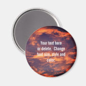 Morning Sky and Clouds Nature Personalized Magnet (Vorderseite/Rückseite)