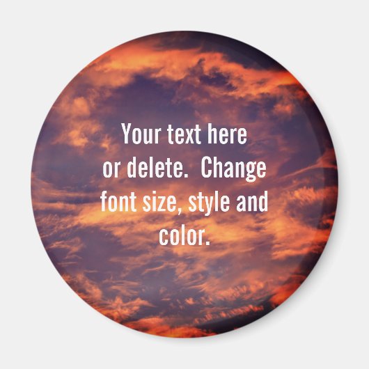 Morning Sky and Clouds Nature Personalized Magnet (Vorne)