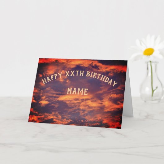 Morning Sky Personalisiert Geburtstag Karte (Kleine Pflanze)